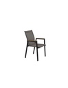 Juego comedor terraza 6 sillas Ely gris oscuro