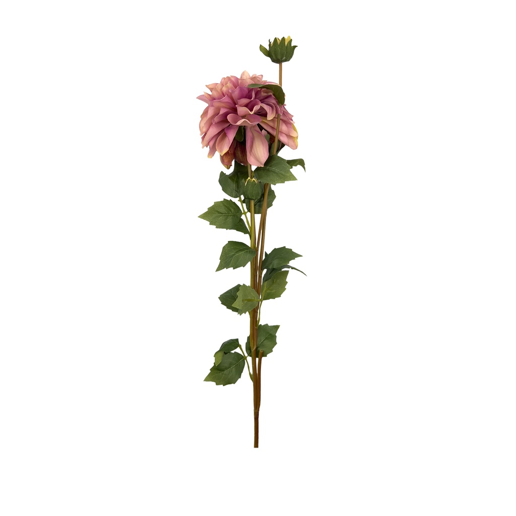 Flor artificial rosada 80cm