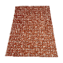 Mantel flower print rojo 150x250cm