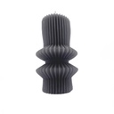 Vela acanalada 11cm negro